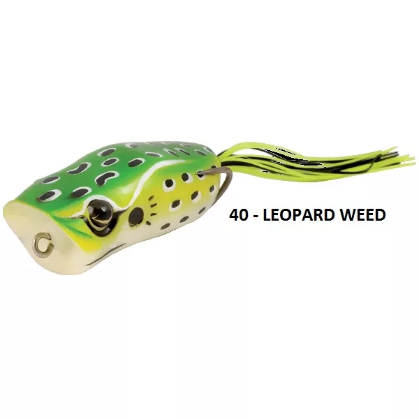 Rapture Popper Frog 6cm 15gr Leop. Weed Rana in Gomma