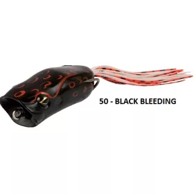 Rapture Popper Frog 6cm 15gr Black Bleeding Rana in Gomma