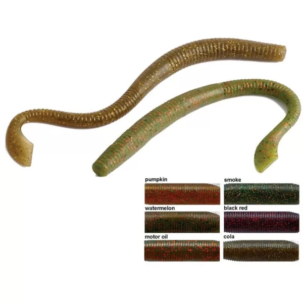 Rapture W. Nightcrawler P.T. 15cm Smoke Esca in gomma morbida 10 pz