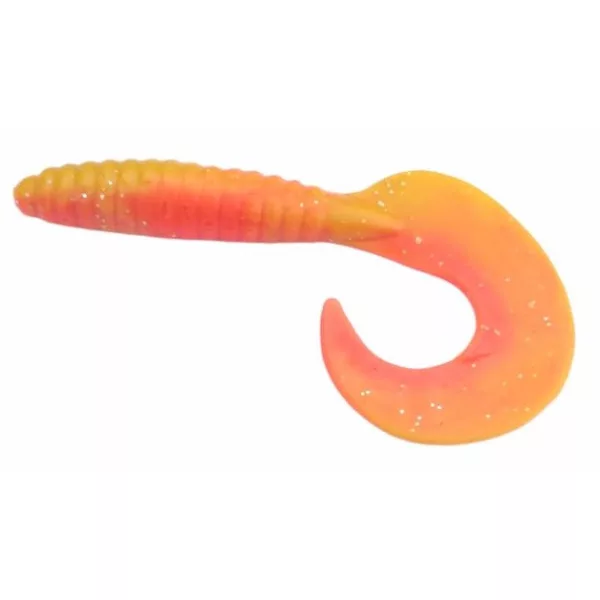 Rapture Fun Tail Grub 8,5cm Red Flame Yellow Esca in plastica 10pz