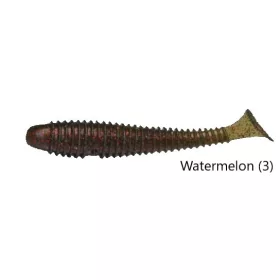   Rapture Ribbed Swing Shad 7cm Watermelon Esca Artificiale in Plastica 12 pz