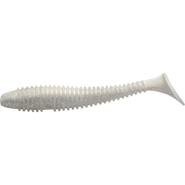Rapture Ribbed Swing Shad 7cm Bianco Fantasma Esca Artificiale in Plastica 12 pz