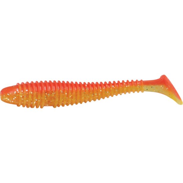 Rapture Ribbed Swing Shad 7cm Rosso-Giallo Esca Artificiale in Plastica 12 pz