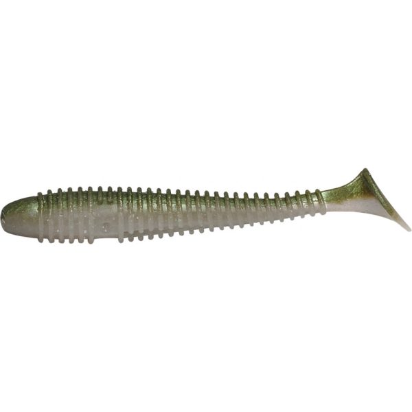 Rapture Ribbed Swing Shad 9,5cm Watermelon-Perla Esca Artificiale in Plastica 7 pz