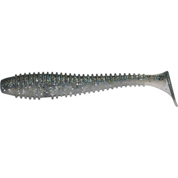 Rapture Ribbed Swing Shad 9,5cm Blu Fumo Esca Artificiale in Plastica 7 pz