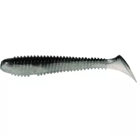  Rapture Ribbed Swing Shad 4cm Nero Argento Esca in plastica 14pz