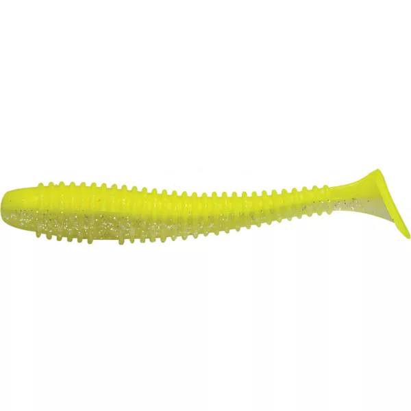 Rapture Ribbed Swing Shad 4cm Chartreuse Fantasma Esca in plastica 14pz