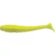 Rapture Ribbed Swing Shad 4cm Chartreuse Fantasma Esca in plastica 14pz