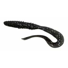 Rapture Mad Worm 8cm Dark Black Esca in Plastica 10 pz