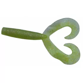 Rapture Twin Grub 9cm Chartreuse Ghost Esca in Plastica 10pz