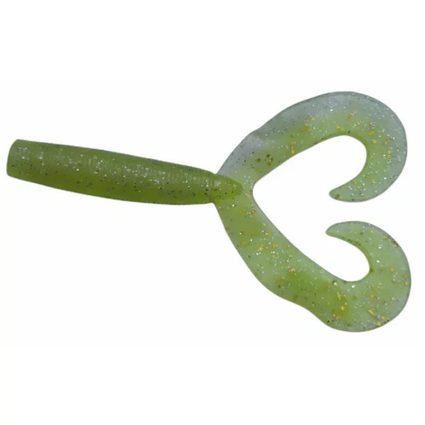 Rapture Twin Grub 9cm Chartreuse Ghost Esca in Plastica 10pz