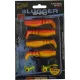 Rapture Slugger Shad Set 5,5cm Giallo Fiamma Set di Esche Artificiali 4+2 pz
