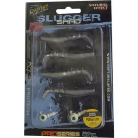   Rapture Slugger Shad Set 5,5cm Green Shiner Set di Esche Artificiali 4+2 pz