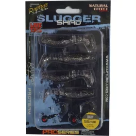   Rapture Slugger Shad Set 5,5cm Fumo Fantasma Set di Esche Artificiali 4+2 pz