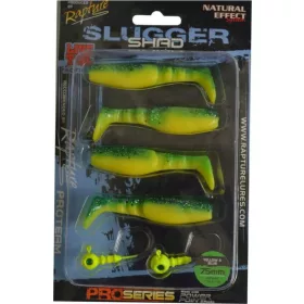   Rapture Slugger Shad Set 7,5cm Giallo / Blu Set di Esche Artificiali 4+2 pz