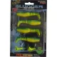 Rapture Slugger Shad Set 7,5cm Giallo / Blu Set di Esche Artificiali 4+2 pz