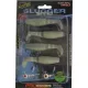 Rapture Slugger Shad Set 7,5cm Glowing Set di Esche Artificiali 4+2 pz