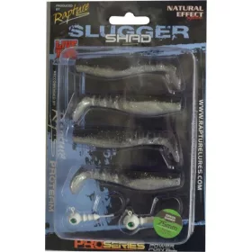   Rapture Slugger Shad Set 7,5cm Green Shiner Set di Esche Artificiali 4+2 pz