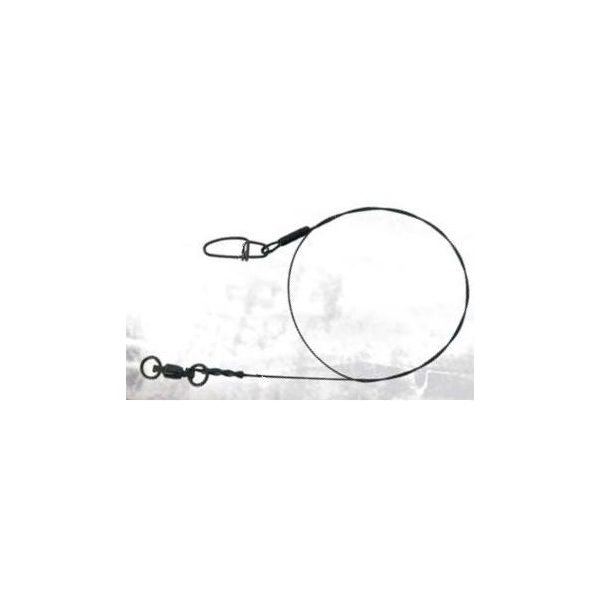 Trabucco Titanium Leader 40lb 12 Bb/Snap/Finale in titanio con moschettone e girella a cuscinetto