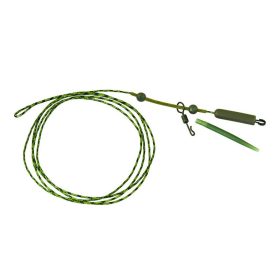   K-Karp DT Heli Rig 90cm Terminale Piombato Verde con Clip di Sicurezza 2pz