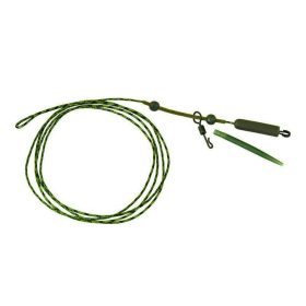   K-Karp DT Heli Rig 90cm Terminale Piombato Marrone con Clip di Sicurezza 2pz