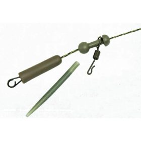   K-Karp DT Chod Rig 90cm Terminale Piombato Verde con Clip di Sicurezza 2pz