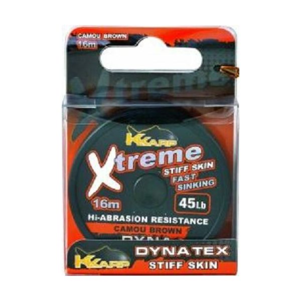 K-Karp Dyna Tex Xtreme Stiff 16m 45lb Camo Marrone Terminale