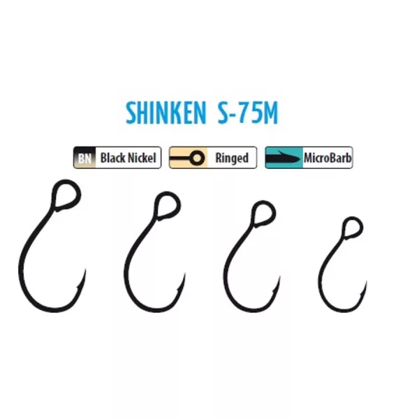 Trabucco Shinken Hooks S-75M BN #4 Amo per Wobbler 10pz