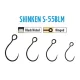 Trabucco Shinken Hooks S-55BLM BN #4 Amo Senza Ardiglione per Pesci Predatori 10pz