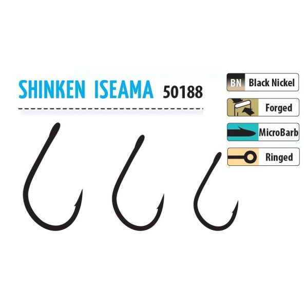 Trabucco Shinken Hooks Iseama W/R BN #4 Amo con Occhiello e Ardiglione 10pz