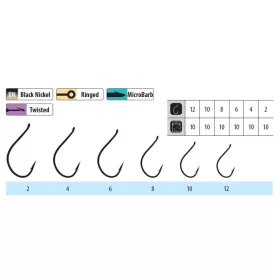   Trabucco Shinken Pint W/R BN #8 Amo con occhiello, con ardiglione 10pz