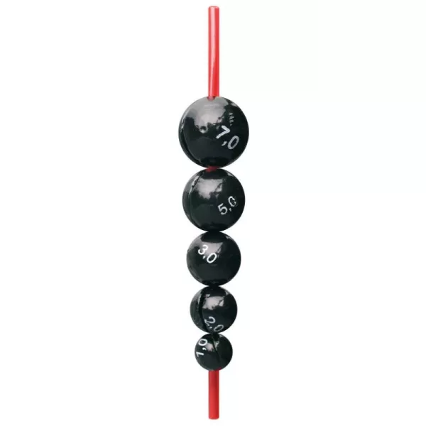 Cralusso - Piombo sferico centrato con tubo protettivo 5pz/conf - Piombo sferico - 12gr