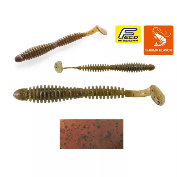 Tiemco Locoism Flexy Shad 8,9cm #102 GP/BKF Plasztik Csali 7db