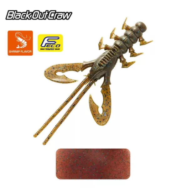 Tiemco Black Out Craw 10cm 142 Plasztik Csali 6db