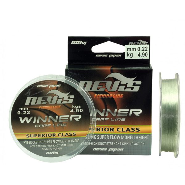 Nevis Winner 200m 0.35mm monofilo lenza madre-Trasparente