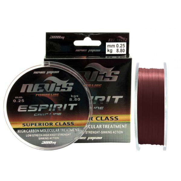 Nevis Espirit 300m 0.22mm Filo madre monofilo-Bordeaux