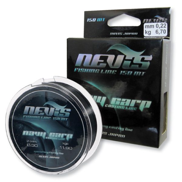 Nevis Navy Carp 300m 0.40mm Monofilamento lenza principale-Nero