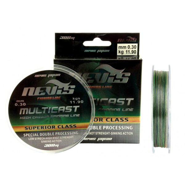 Nevis Multicast 150m 0.35mm Monofilamento lenza principale-Multicolore