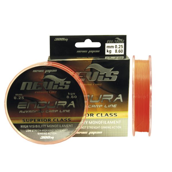 Nevis Endura 150m 0.35mm lenza madre monofilo - Rosso fluo