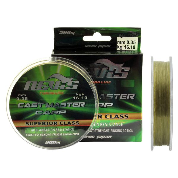 Nevis Cast Master 300m 0.35mm lenza madre monofilo - Verde