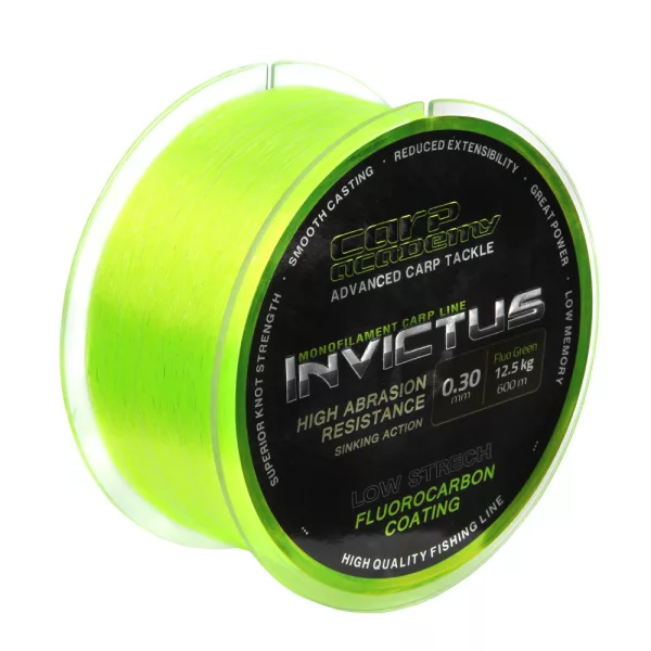 Carp Academy Invictus 600m 0.35mm Filo principale monofilo-Verde fluo