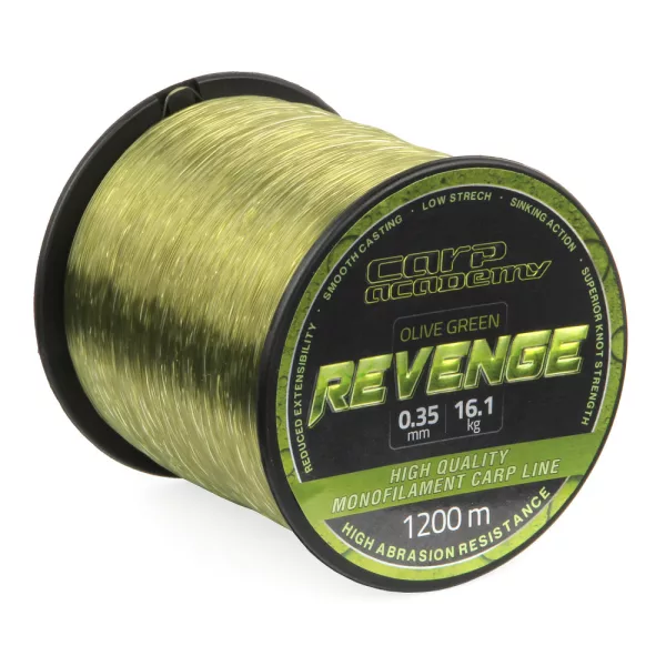 Carp Academy Revenge 1200m 0.25mm Filo principale monofilo-Verde