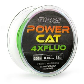 Nevis Powercat 4XFluo 200m 0,60mm Trecciato principale-Verde