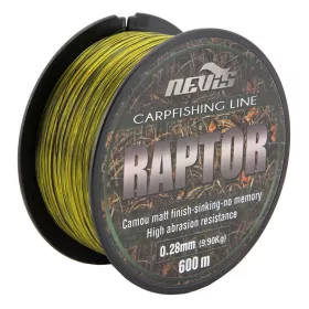  Nevis Raptor 600m 0.35mm Filo principale Monofilamento-Giallo+verde