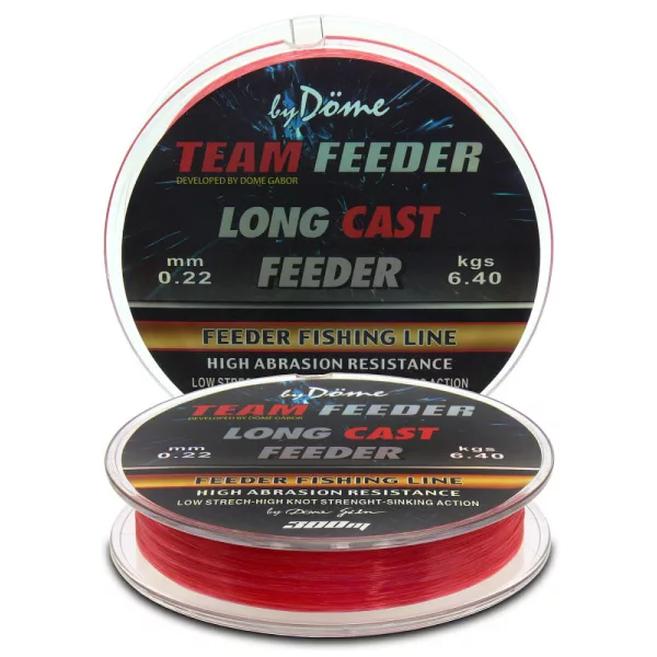 Haldorádó By Döme TF Long Cast 300m 0.18mm Filo da pesca principale monofilamento-Rosso