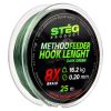 Stég Stég Treccia per finale Method Feeder 0.12mm 25m-Verde scuro