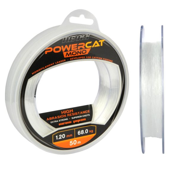 Nevis Powercat 0,80mm Terminale Monofilo da Pesca al Siluro 50m