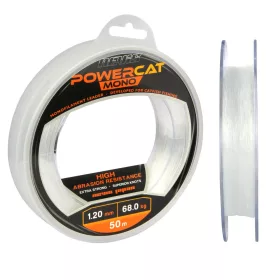   Nevis Powercat filo leader per siluro mono 50m 1.3mm Filo leader in monofilo-Trasparente