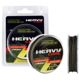   Carp Academy Heavy Core 10m 1.16mm 65Lb Camo Trecciato per terminali-Fango