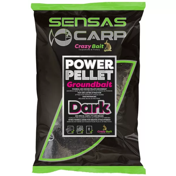 Sensas Regno Unito Power Pellet Dark Pastura 2kg